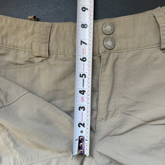 The North Face Pant Women 6 Khaki Tan Nylon Zip Off Cargo Utility Hiking Outdoor - Picture 13 of 14